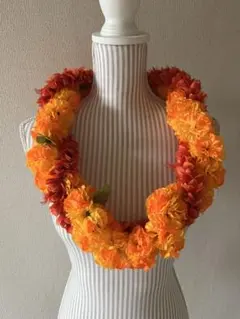 フラダンス用レイ オレンジとイエロー