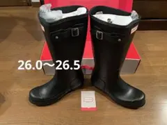 HUNTER ブラック ロングブーツ M 17 / 8 UK