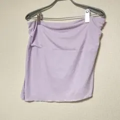 付け裾 レイヤード ミニスカート メロウ裾 XL お出かけ ゆったり　パープル