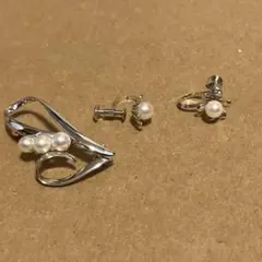 MIKIMOTO ミキモト パール ブローチ イヤリング セット
