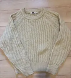 【美品】UNIQLO ユニクロ　ローゲージクルーネックセーター　Lサイズ
