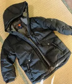 GapKids ブラック中綿コート 130cm