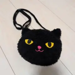 猫顔ポシェット 黒