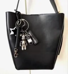 じゃらじゃらキーホルダー キーチャームホルダー バッグチャーム ブラックベア