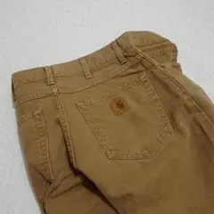00s- カーハート ダック ワークパンツ B72 レザーパッチ YKK USA 