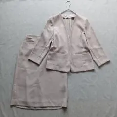 《美品★》ナチュラルビューティーベーシック　洗える　ドビー　セットアップ スーツ