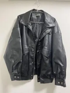 CLEL ブラックレザージャケット サイズＳ