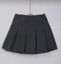 グレー プリーツスカート S