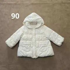 ユニクロ 中綿コート アウター 90cm フード取り外し可