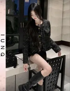 shein ツイードジャケット