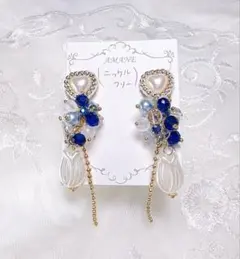 【No.30】 鈴蘭 青 ニッケルフリー イヤリング