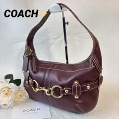 良品✨COACH ワンショルダーバッグ レザー ボルドー ホーボー 11261
