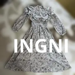 INGNI花柄フリル付き肩あきワンピース フリーサイズ♡