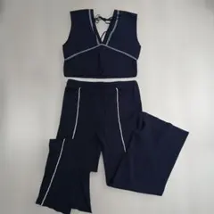 ニットセットアップ ネイビー