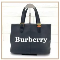 美品！Burberry バーバリーレザー トートバッグハンドバッグノバチェック