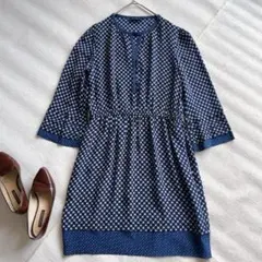 美品 マックスマーラ Max Mara 大きいサイズ リネン シルク ワンピース