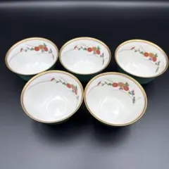 Koransha 香蘭社 有田焼 湯呑セット5客 花文 金彩 茶器 和食器