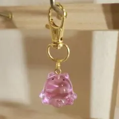 めんだこ/メンダコ/三連キーホルダー【レッド系・ノーマルゴールド金具