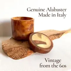ヴィンテージ　アラバスター　小物入れ　イタリア製　 大理石