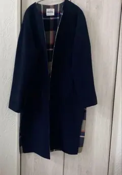 ミルクフェド　ロングコート　ノーカラー