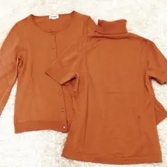 【ensuite】 ウール100% 鮮やか　アンサンブルニットMサイズ