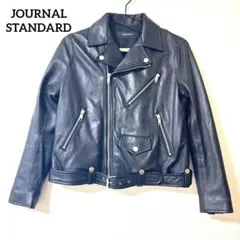 JOURNAL STANDARD ラムレザー ダブルライダースジャケットブラック