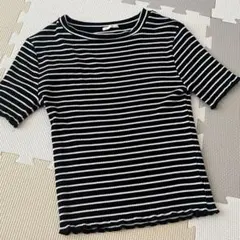 【GU】ボーダー 半袖Tシャツカットソー　Lサイズのサムネイル