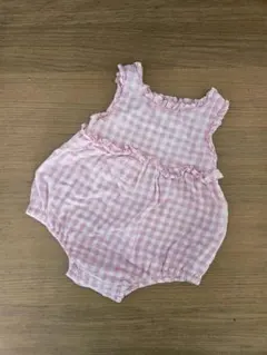 Baby GAP ピンク ギンガムチェック ロンパース (6M-12M)
