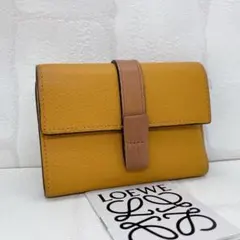 LOEWE ロエベ バーティカルウォレット イエロー 三つ折り財布 財布 美品