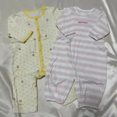 ミキハウス　ロゴ　ロンパース カバーオール　2wayオール 50 60 70