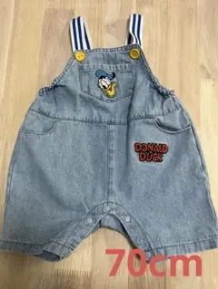 フタフタ　バースデイ　ドナルド デニム　オーバーオール 70