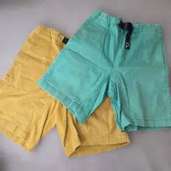 半ズボン イエロー グリーン 2点セット