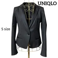 美品 UNIQLO タキシード風 ストレッチショートテーラードジャケット Sのサムネイル