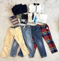 120cm 男の子　まとめ売り11点　BREEZE チェック柄パンツ など