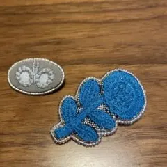 ハンドメイドを購入　ちょうちょ　おはな　２個セット　ミナお好きな方に