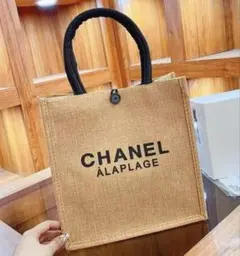 CHANEL A LA PLAGE ジュート トートバッグ正規ノベルティ リネン