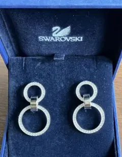 ★SWAROVSKI 스와로브스키 귀걸이 양귀용 후프 더블