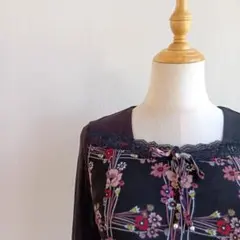 Super Beauty 花柄ワンピース レース パワーネット