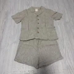 【美品】H&M◇リネンセットアップ◇90cm