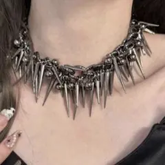 ネックレス シルバー スタッズ メンズ レディース y2k チョーカー