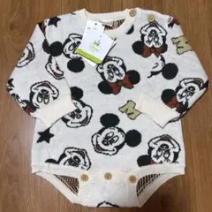 フタフタ　ミニーマウス　ミッキーマウス　ロンパース　ニットロンパース
