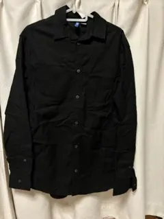 H&M 黒シャツ　シンプル　細身　丈長め　Sサイズのサムネイル