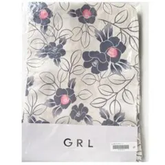 新品◆椿浴衣単品◆GRLグレイルフラワープリントアイボリー白地gi1520人気