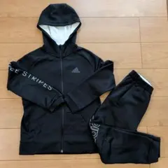 adidas ジャージ 上下セット ブラック 140/130 秋/冬用