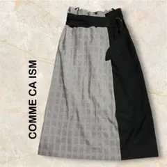 COMME CA ISM チェック柄フレアスカート