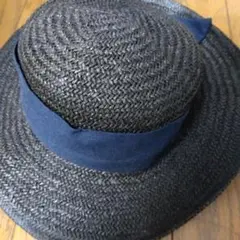 CA4LA カシラ　麦わら帽子　黒　クア　レディース