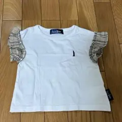 EAST BOY チェック柄フリル袖 Tシャツ 90のサムネイル