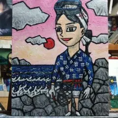 海女3』油絵 現代アート - メルカリ