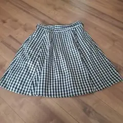 アースミュージック&エコロジー　ギンガムチェック フレアスカート