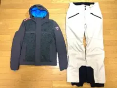 ROSSIGNOL ジャケット 灰 & パンツ 白